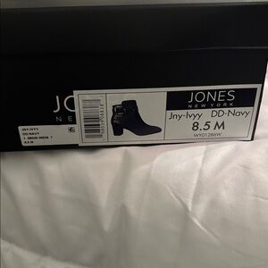 Jones New York Black and Navy Ankle Boots
